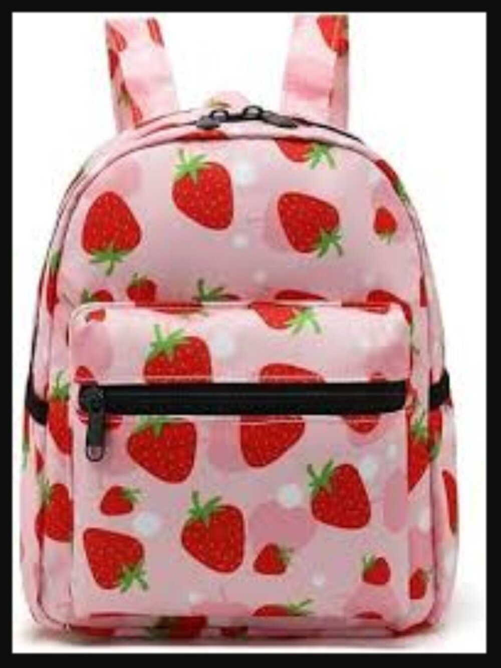Kids Strawberry Print Pink Backpack - NWOT
